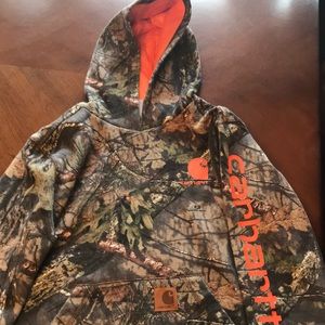Boys Carhart camo hoodie